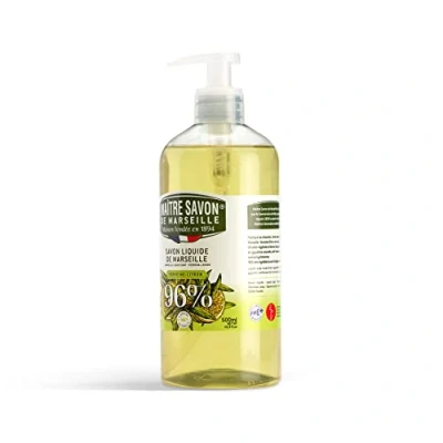 Image de Maître Savon de Marseille liquide VERVEINE CITRON 500ml. 96% d&#039;origine naturelle