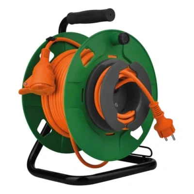 Image de Enrouleur jardin IP44 35m prise 16A 2P+T et coupe circuit Zenitech