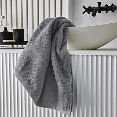 Image de Today Drap de Bain Coton 70X130 uni Essential Acier