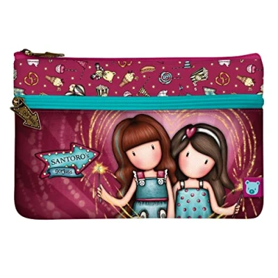 Image de Trousse d&#039;écolier Gorjuss Fireworks Bordeaux (23.4 x 15.5 1.5 cm)