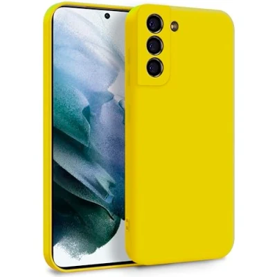 Image de MyGadget Coque pour Samsung Galaxy S21 Plus Case Silicone Souple &amp; Soft Doublure Microfibre Cover TPU Protection Extra Fine Légère Jaune