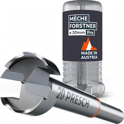 Image de Presch Mèches Forstner Ø 20mm Coupe trou ultra tranchant et durable Pointe de centrage haute précision pour des trous ronds parfaits Performance fiable avec une longévité optimisée