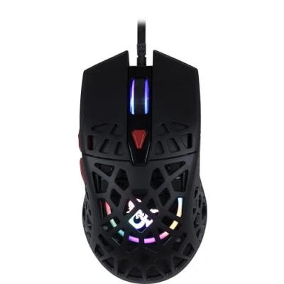 Image de Konix Dungeons &amp; Dragons Souris Gaming Filaire Ultra Light 70 g pour PC 7 Niveaux DPI Rétroéclairage LED Arc en Ciel Noir