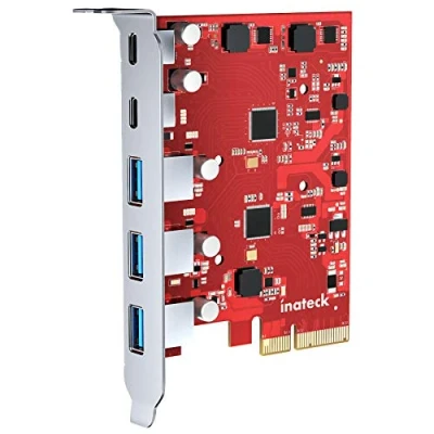 Image de Carte PCIe USB 3,2 Gen 2 INATECK RedComets U21 3 Ports Type A C 20 Gbps