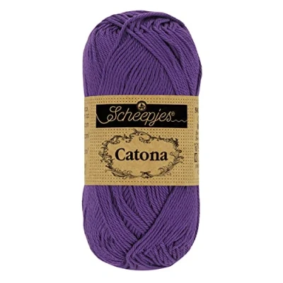 Image de Scheepjes Catona 521 Profond Violet Fil 10x10g