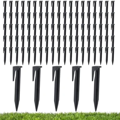 Image de Pavlleen 100 pièces Piquets De Fixation pour Câbles Périphériques,Crochet Robot Tondeuse,Piquets Sol Robots Tondeuses,pour CâBle PéRiphéRique,Support CâBle,Compatible Worx Husqvarna Gardena