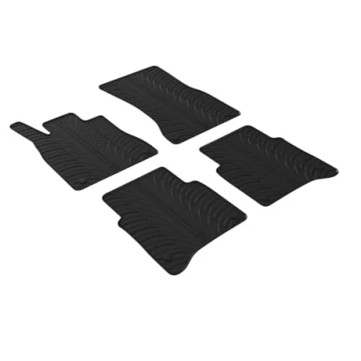 Image de Gledring 0513 Ensemble de tapis sol Caoutchouc avant et arrière 4 noir 750mm 550mm