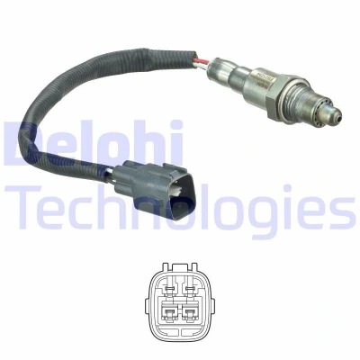 Image de DELPHI ES21234 12B1 Sonde lambda planaire, chauffé TOYOTA: Aygo, Yaris III 3/5 portes, Van