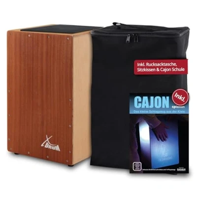 Image de XDrum Cajon Primero Sapeli méthode d&#039;apprentissage &amp; housse comprises