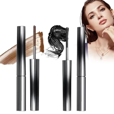 Image de Arlio Iron Wand Mascara, Vivavogue Lash, 3D Curling Eyelash Non Smudging Mascara Elevate Your Masca (mix)