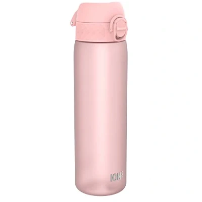 Image de Ion8 Gourde, 500ml, Anti Fuite, Facile à Ouvrir, Verrouillage Sécurisé, Lavable en Lave vaisselle, Sans BPA, Poignée de Transport, S&#039;adapte aux Porte gobelets, Nettoyer, Rose Clair