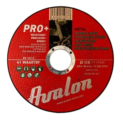Image de Avalon 10 disques de coupe INOX pour métal et acier inoxydable, 115 mm x 1 22 mm, meuleuse d&#039;angle 22,23 (10)