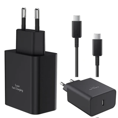 Image de 45W Chargeur Ultra Rapide 2.0 avec câble de Charge USB C 5A Super Fast Alimentation Adaptateur pour Samsung Galaxy S23 S22 S21 A54 A53 5G A34 A33 A13Tab S9 S8 S8+ S7