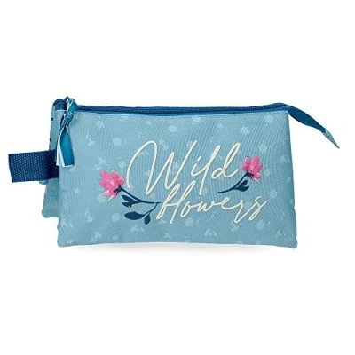 Image de Movom Fleurs Sauvages Triple Case Bleu 22x12x5 cms Polyester