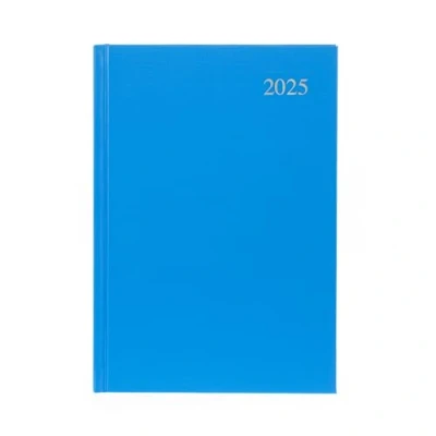 Image de Collins Essential ESSA41.57 25 Agenda professionnel 2025 avec couverture rigide en cuir Bleu clair Format A4