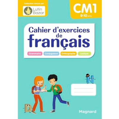 Image de Cahier d&#039;exercices de français CM1: Une collection conçue par Lutin Bazar