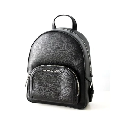 Image de Michael Kors Jaycee XS Sac à dos convertible en cuir avec fermeture Éclair noir, Medium, Dimensions approximatives : 17,8 x 22,9 7,6 cm