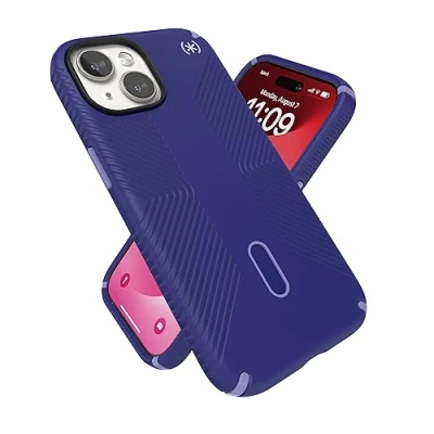 Image de Speck Coque pour iPhone 15 ClickLock Antiglissement, MagSafe, poignée de Protection Contre Les Chutes 15, 14, 13 6,1 Pouces téléphone Presidio2 Grip Future