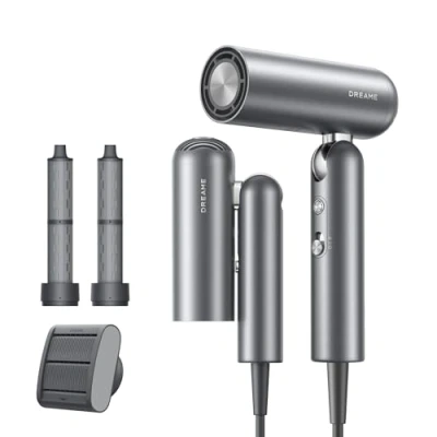 Image de Dreame Pocket Neo Sèche cheveux haute vitesse,3 formes pliables,300g léger,300 millions d&#039;ions négatifs/cm3, Gris