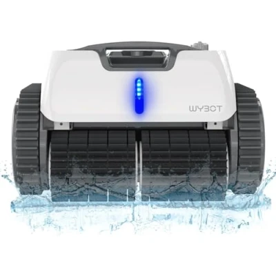 Image de WYBOT Robot Piscine sans Fil pour 120 mins, Nettoyage Automatique du Sol, Ligne d&#039;eau et des Murs, avec Charge Rapide, Aspirateur Piscines Hors Sol ou Enterrées Jusqu&#039;à ㎡