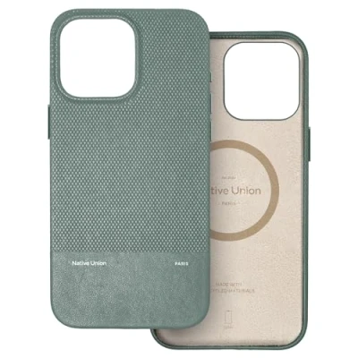 Image de Native Union Étui (Re) Classique 3.0 Compatible MagSafe avec Aimants IntégrésMatériaux Résistants &amp; Recyclés Ultra Durable Protection Antichute de 1,8 m pour iPhone 16 Pro Max (Vert Ardoise)