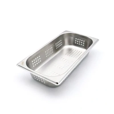 Image de Maxima Récipient gastronorm 1/3 GN profondeur 6,5 cm acier inoxydable perforé