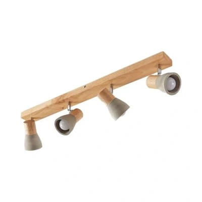 Image de Lindby Spot en béton Filiz à intensité variable (Scandinave) Gris Pierre e. a. pour Chambre coucher (à 4 lampes, E14), Lampe encastrable, plafonnier, applique