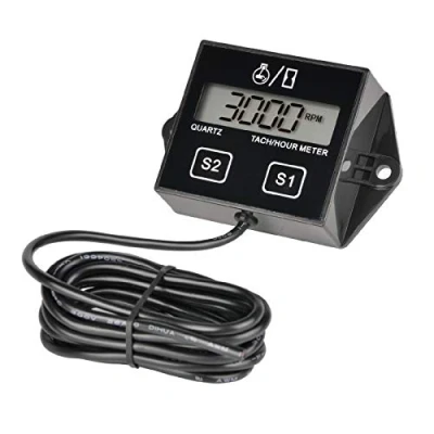 Image de Compteur horaire, heures et régime du Moteur numérique Runleader avec rappel d&#039;entretien, batterie remplaçable pour tondeuse à gazon Générateur Tronçonneuse VTT hors bord Souffleuse (011A)