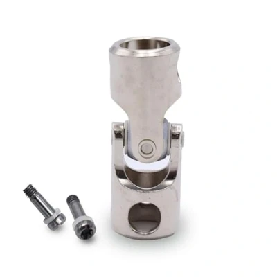 Image de Joint de cardan femelle, Genouillère d&#039;entraînement pour manivelle volet roulant, couleur nickel acier Rotule d&#039;articulation ⌀ 12 mm En store et roulant Fabrication française