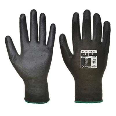 Image de Portwest Gant enduit PU, Couleur: Noir, Taille: M, A120BKRM
