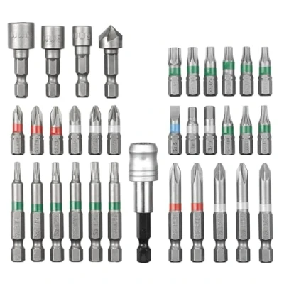 Image de kwb by Einhell S Box Jeu de 34 embouts pour outils (jeu compatibles avec toutes les perceuses un embout hexagonal 1/4&quot;, boîte rangement