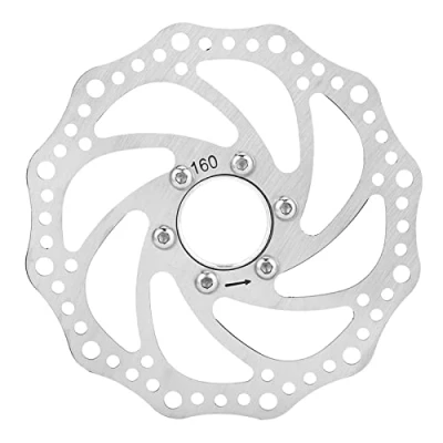 Image de Disques de frein vélo, acier inoxydable Disque à 160mm VTT Moyeux filetés Adaptateur bride rotor avec 6 boulons
