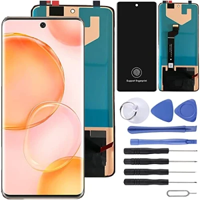 Image de NB+ Écran tactile AMOLED de rechange pour Honor 50 6,6&quot; 2021 Lentille complète en verre Noir Sans cadre OLED rigide avec outils