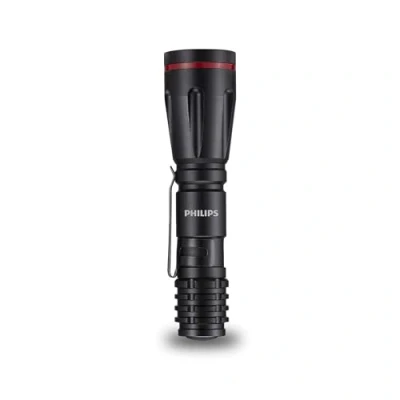Image de Philips Lampe de poche SFL1001P/10 LED avec 2 piles AA (incluses) 160 lumens Noir