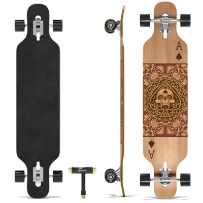 Image de Skatro Drop Through Longboard Skateboard Freeride Comprend T Tool