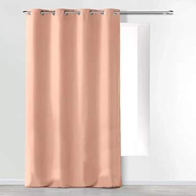 Image de douceur d&#039;intérieur, Rideau à Oeillets (140 x 260 cm) Absolu Rose Pale, Microfibre