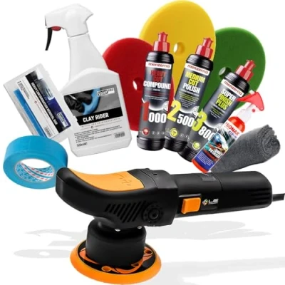 Image de detailmate ValetPRO Kit de polissage pour voiture Pâte nettoyage + Lubrifiant Bande 3M Polisseuse Liquid Elements T2000 Menzerna Garage Freaks Pads Joint Chiffon microfibre