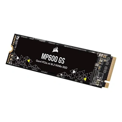 Image de Corsair MP600 GS 1 to Disque SSD M.2 NVMe Gen4 x4 Mémoire Haute Densité TLC NAND 2280 Compatible DirectStorage Jusqu’à 4 800 Mo/s pour Les Ordinateurs Portables PCIe 4.0 Noir