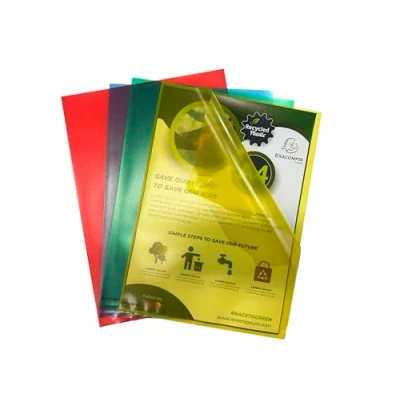 Image de Exacompta Réf. 58340E Carton de 250 pochettes coins A4 FOREVER En polypropylène grainé recyclé Epaisseur 12/100ème Dimensions : 22 x 31 cm Coloris assortis