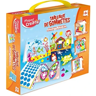 Image de Maped Creativ Coffret Tableaux de Gommettes Autocollantes 5 A5 à Décorer plus 1000 Loisirs Créatifs pour Enfants dès 4 ans