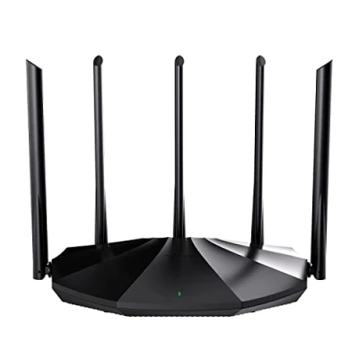Image de Tenda Routeur WiFi 6 RX2 Pro, Router AX1500 Bi Bande, 5 * 6dBi Antennes à Haut Puissance, Large Couverture, Ports Ethernet LAN/WAN sans Configuration, Gestion Intelligente des Visiteurs