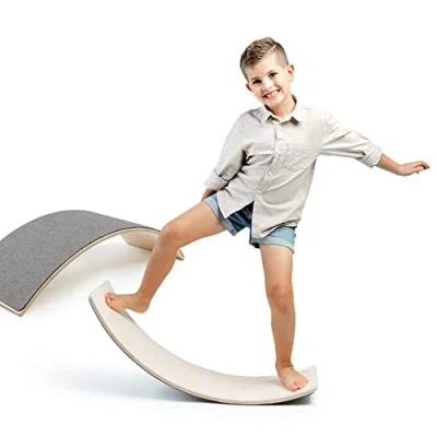 Image de MAMOI® Planche equilibre pour Enfant, Balance Board, Planches d&#039;équilibre, Jeu équilibre de proprioception en Bois, Jeux motricité 1 an 2/