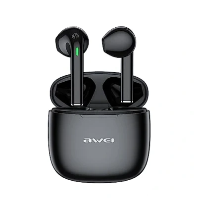 Image de Casque Awei Bluetooth 5.3 T26 Pro Tws + Station d&#039;accueil Noir/Noir