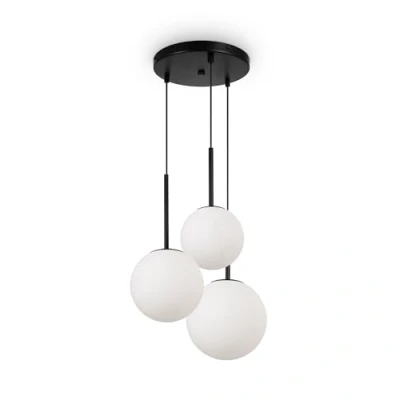 Image de Maytoni suspension Basic form, noir, Ø 40 cm, 3 lampes. verre