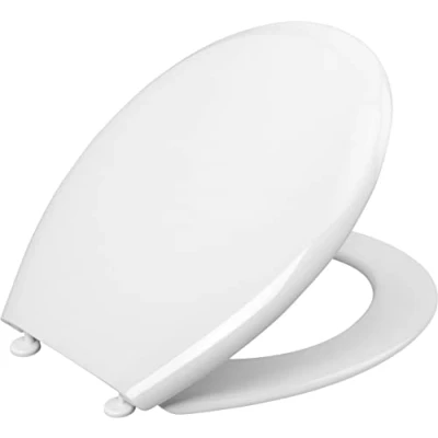 Image de Cornat 1076385 Abattant WC « Palu » Look blanc classique Thermoplastique facile d&#039;entretien Design sobre s&#039;adapte à n&#039;importe quelle salle de bain/siège toilette