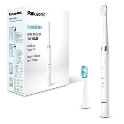 Image de Panasonic Personalcare EW DM81 W503 Brosse à Dents Électrique 2 modes de brossage 30 min d&#039;autonomie : chargement par induction accessoires 31 000 pulsations/min Minuteur Blanc