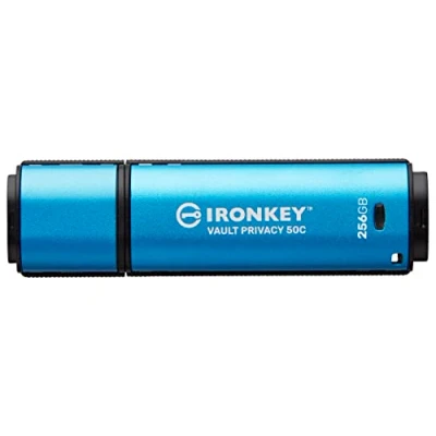 Image de Kingston IronKey Vault Privacy 50 FIPS 197 Type C Certifié et clé USB chiffrée XTS AES 256 bits pour la protection des données IKVP50C 256GB