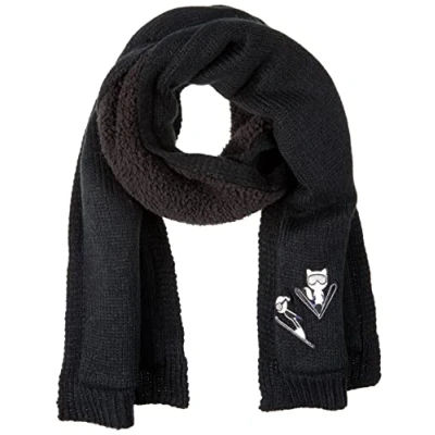 Image de KARL LAGERFELD Écharpe tricotée Apres Ski, Noir, Taille Unique Femme