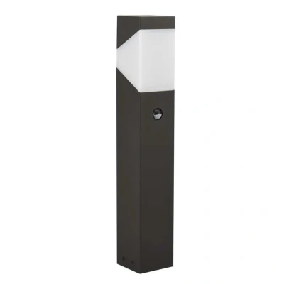 Image de Lucande luminaire extérieur Kiran à intensité variable (Moderne) en Noir Aluminium (1 lampe,à E27), Borne lumineuse, pour socle