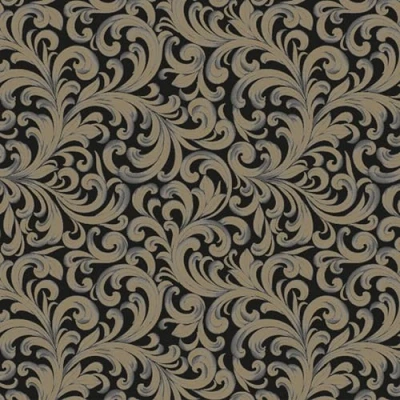 Image de Lot de 20 serviettes table motif sarments Style baroque Doré sur noir en papier avec Convient également pour le découpage et la technique des 33 x cm